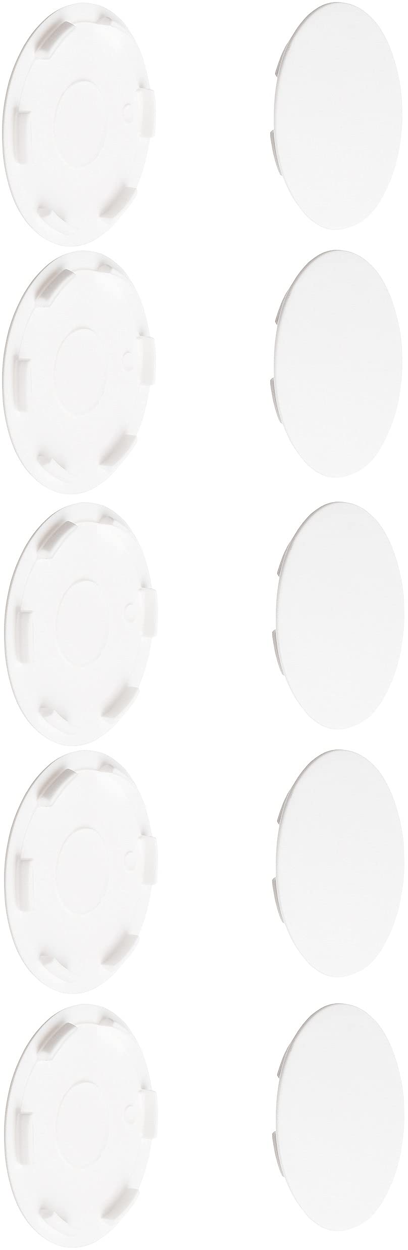 cyclingcolors 10 x Cover Caps Plastic Blind Hole Stopper Blanking Plug Cover Furniture Diameter 35 mm White RAL 9010