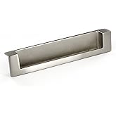 Richelieu Hardware BP897128195 5 1/16-inch (128 mm) Center-to-Center Brushed Nickel Modern Recessed Cabinet and Drawer Pull H