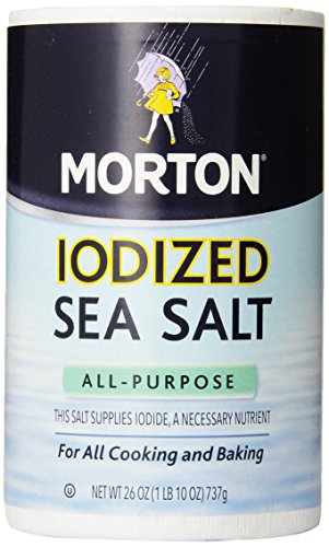  Morton All Purpose Sea Salt,  Iodized, 26-Ounce (Pack of 12)