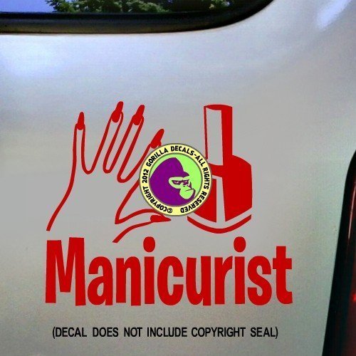 MANICURIST Manicure Pedicure Nails Vinyl Decal Sticker B
