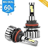 LightingRoad LED Headlight Bulbs Conversion Kit Cob 80w 8000lm 6000K Cool White,50000 HOURS,1 Yr Warranty. (H11(H8,H9))