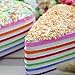 AOLIGE Squishies Slow Rising Jumbo Kawaii Cute Colored Unicorn Creamy Scent for Kids Party Toys Stress Reliever Toy (Triangle Cake)