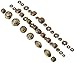 Darice 40-Piece Metal Spacer Beads, Assorted Shapes, Antique Gold