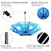 J&B Umbrellas Compact Travel Umbrella for Women Vinyl Anti-UV Long Stick Lightweight Starry and Blossom Parasol for Sun and Rain Gift Choice Bule Sky