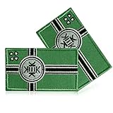 2 PCS QingZ Tactical Kek Flag Patch - Kekistan Flag Embroidered Velcro Patch