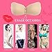 Adhesive Bra, Push Up Strapless Bra with Drawstring Reusable Invisible Silicone Backless Bras for Women (CUPD, Beige)