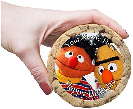 Bert and Ernie Sesame Street Cookie Toppers 2.5 Inch / 6.35 cm PERSONALISED On Pre Cut Rice Paper Ideal for medium sized cookies or Extra large cupcakes 12 Per Sheet