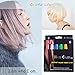 Hair Chalk Pens, LAWOHO 6 Colors Temporary Hair Chalks Salon, Non-Toxic Washable Hair Dye Colors for Halloween Christmas Birthday Party, Cosplay, Concert, Gifts for Girls Kids & Adults