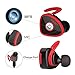 True Wireless Bluetooth Earbuds Stereo Earphones Dual In-ear Noise Isolation Mini Sports Headset Headphones with Mic (Red)
