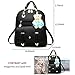 Backpack Purse for Women Large Capacity Leather Shoulder Bags Cute Mini Backpack for Girls,Grey