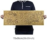 Harry Potter Hogwart's Magic World Map novelty vintage wall art