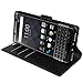 Amzer Wallet Case, PU Flip Case Cover for KeyOne with Built-in Credit/ID Card Slots - Black
