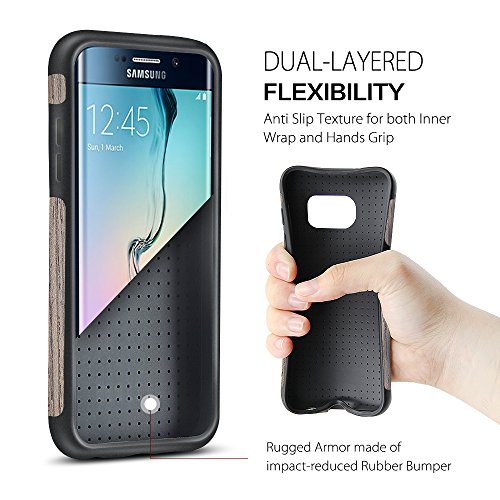 Galaxy S7 Case, BELK [Air To Beat] Non Slip [Slim Matte] Wood
