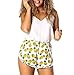 Women Short Pants Summer Pineapple Print Elastic Waist Hot Beach Shorts