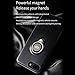 iPhone 7 case with Built in Magnetic Ring Holder Anti-Scratch Ring Grip Kickstand Perfect Fit Shock Absorption 360 Degree Rotating bumper Sturdy and durable Easy to put on (Black)