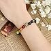 JOVIVI 7 Chakras Gemstone Bracelet Lava Stone Reiki Healing Balancing Round Beads - Lion Head