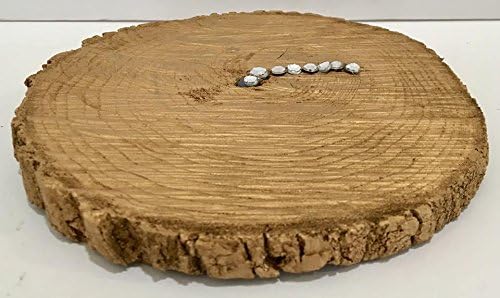 Gold Color Raw Edge Wood Slab Home Accent Decoration for Table With Rhinestones 7.5 Inch