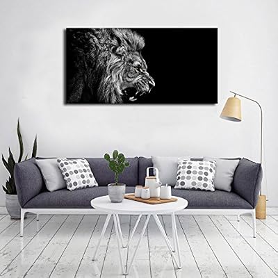 Artewoods Blue Abstract Painting Modern Canvas Wall Art Contemporary Artwork For Office Home Decoration 20 X 40 20 X 40 Inch Black Aw1a1311 Buy Online At Best Price In Uae Amazon Ae