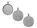 20 Pack - CleverDelights 1 3/16” Round Pendant Trays - Mix Pack - Copper Bronze Silver Black