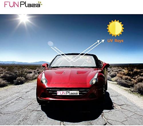 Funplaza Silver Retractable Sun Shade Roller Car Curtain Window Shade Uv Cut / Protection (50 x 125cm)