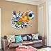 Mr.S Shop 3D Foodball Wall Stickers PVC Soccer Stickers Home Decor Removable Kids Room Decals