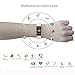 Juboury Fitness Tracker, Heart Rate Activity Tracker Touch Screen Wearable Pedometer Smart Wristand with Sleep Monitor, Steps Counter, Calories Track for Android and iOS Smart Phones(White)