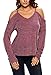 Dokotoo Womens Cold Open Shoulder Loose Knitted Sweater Top Blouse Small Wine