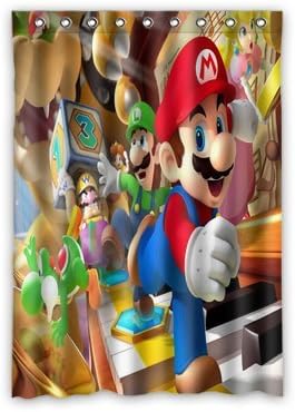 Personalized Custom Anime Super Mario Bros Window Curtain / Drapery / Panels / Treatment Thermal Insulated Blackout Window Curtains 52 "x 72" Inch Home Decoration