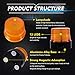 LED Strobe Light, Dinfu Amber Warning Lights Super Bright,Emergency Warning Flash Beacon Light with 12V Cigarette Lighter Plug with Magnetic Base for Truck Vehicle School Bus (Wireless Light)thumb 2