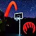 GlowCity Light Up Basketball Hoop Kit with LED Basketball - White, Size 7 Basketball (Official Size)