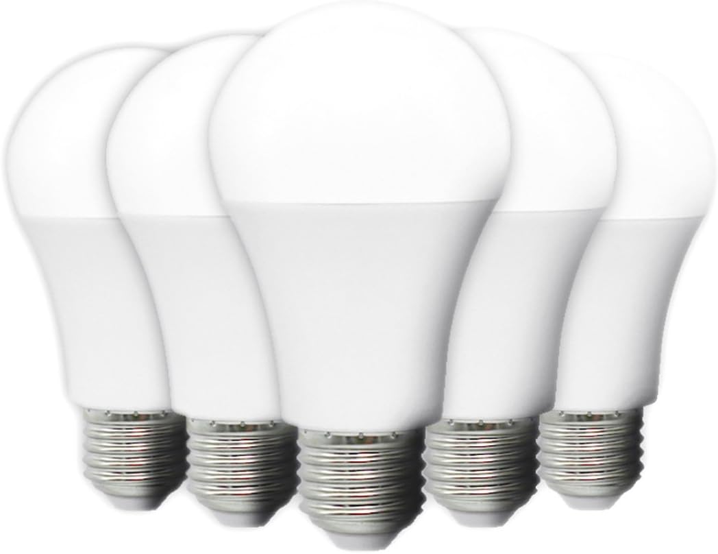 LEDIARY 12W A60 LED Light Bulb(5 Pack),ES E27 Led Edison Bulb,100Watt Incandescent Bulbs Equivalent,6400K Cold White,1080 Lumens,Non-Dimmable,Flicker-Free