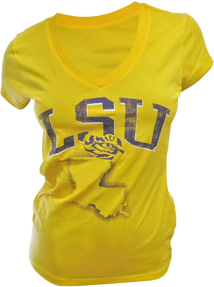 lsu v neck t shirts