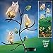 Collections Etc Solar Owl Family Garden Decor Yard Stake, Beige