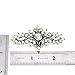 ELEGANTPARK BH 2 Pcs Shoe Clips Leaf Design Rhinestones Wedding Party Decoration Antique Silver