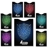 RFID Blocking Sleeve set of 6 x credit card protector and 1 x passport holder sleeve, Unique exclusive stylish designs for daily use Secure Identity Theft Protection, MUST BE with any traveler