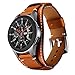 Balerion Cuff Genuine Leather Watch band,Compatible with Samsung Galaxy Watch 3 45mm, Galaxy Watch 46mm,Gear S3,Fossil Q Explorist,other Standard 22mm Lug Width Watch,Brown