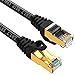 Cables Direct Online 30FT S/FTP Cat7 Copper Network Ethernet Patch Cable, Internet Wire, Compatible with PC, Laptop, Modem, Router, TVs, Printer Cord, Consoles for Home and Office (30ft, Black)