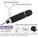 CNHIDEE Personal Massager Cordless Therapeutic Convenient Travel Size 20x Powerful speeds USB Rechargeable Muscle Aches Sports Recovery Stress Relief Back Neck Head arm Foot (Black)