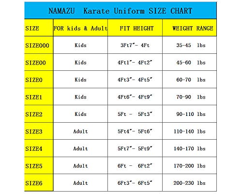 NAMAZU Karate Uniform for Kids and Adult, Lightweight Karate Gi Student Uniform with Belt for Martial Arts training - White
