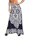 LL WB1207 Womens Printed Fold Over Maxi Skirt XL NAVY