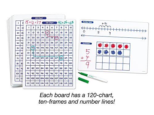 Lakeshore Building Math Skills Write & Wipe Boards - K-Gr. 2 - Set of 30