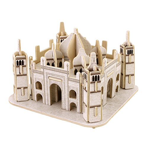 ROBOTIME 3D Wooden Puzzle Mini Building Model Taj Mahal Woodcraft DIY Toy Kit for Children