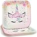 Unicorn Party Plates - 16 Heavy Duty Plates - Metallic Foil - Birthday - Baby Shower Supplies - Pastel Decorations (7