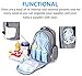 HARFING Waterproof Insulated Diaper Bag Backpack with Changing Pad & Stroller Straps, Large Capacity, Lightweight Travel Baby Gear Nappy Organizer for Mom & Dad,Grey