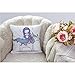 HGOD DESIGNS Mermaid Pillow Case, Little Mermaid with Unicorn Art Cartoon Cotton Linen Cushion Cover Square Standard Home Decorative Throw Pillow for Men/Women 18x18 inch White Purple