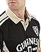 Guinness Arthur Signature Performance Rugby Jersey - Black and Cream Polyester Short Sleeve Polo Shirt
