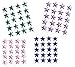 PlayO Self Adhesive Craft Jewel Stickers - 500 Pieces Bulk Adhesive Back Shimmering Craft Jewels for Crafts Supplies and Jewel Decorations