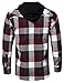 Style by William Men's Flannel Woven Long Sleeves Detachable Hood Button Down Shirt