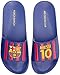 FC Barcelona Messi Mens Pool Slide Sandal, Water-Resistant Slipper for Beach & Shower