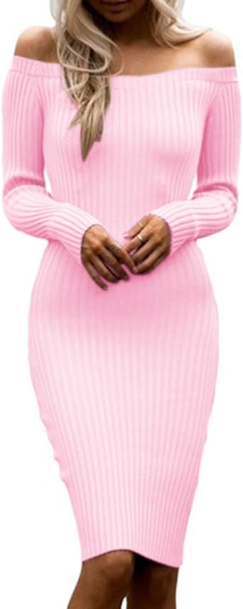 off the shoulder sweater midi dress